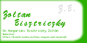 zoltan bisztriczky business card